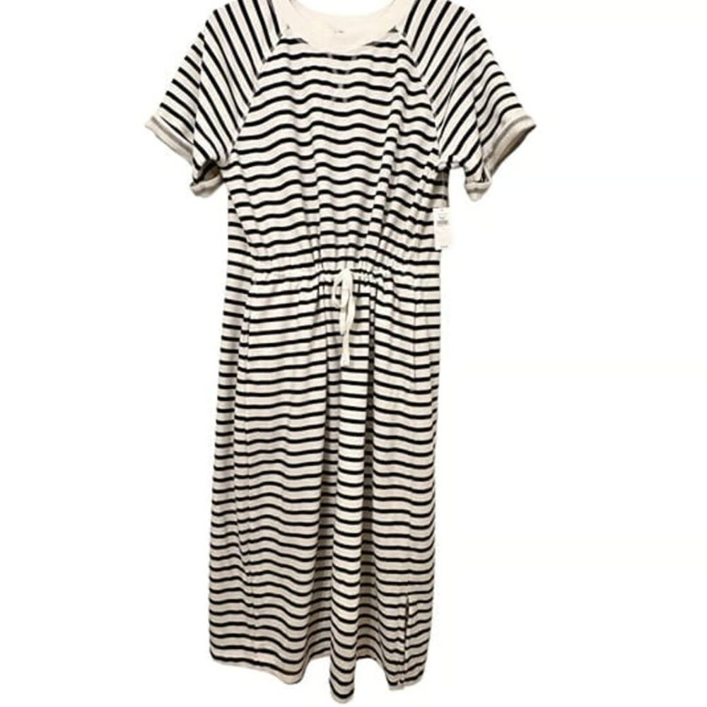 Old Navy - Blue and White Stripe Tie-waist Dress (NWT), Size L